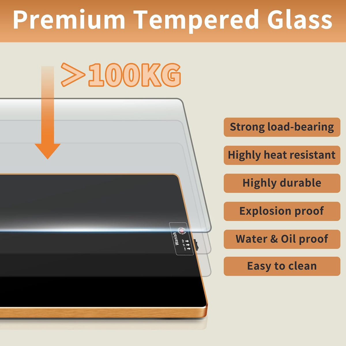 Electric Warming Tray,Extralong 47"x12",Tempered Glass Warming Mat for Food