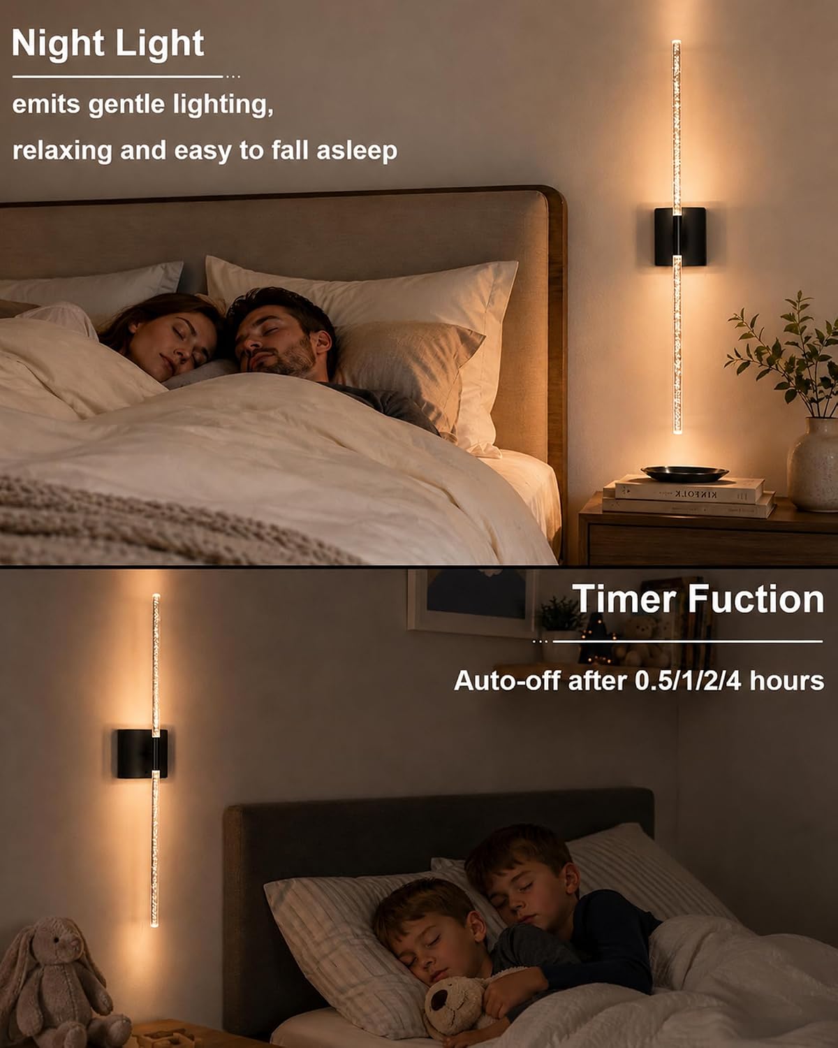 iThird Battery Operated Wall Sconces Set of 2: 10000mAh Rechargeable Wireless Wall Lights, 360° Rotatable Magnetic Wall Lamp, 4CCT Dimmable LED Wall Lighting for Bedroom Living Room Hallway, 31.7in