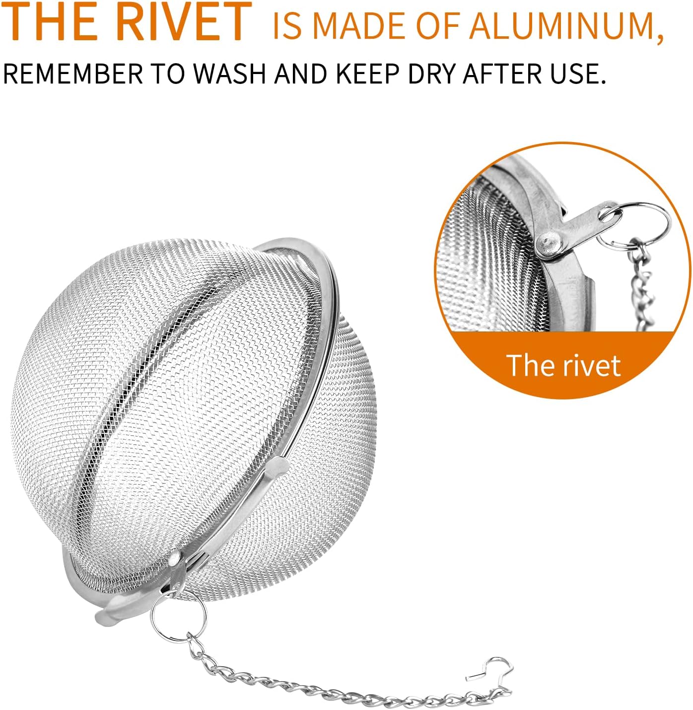 2pcs Stainless Steel Mesh Tea Ball 2.1 Inch Tea Strainers | Teas Infuser Strainer Filters for Teas