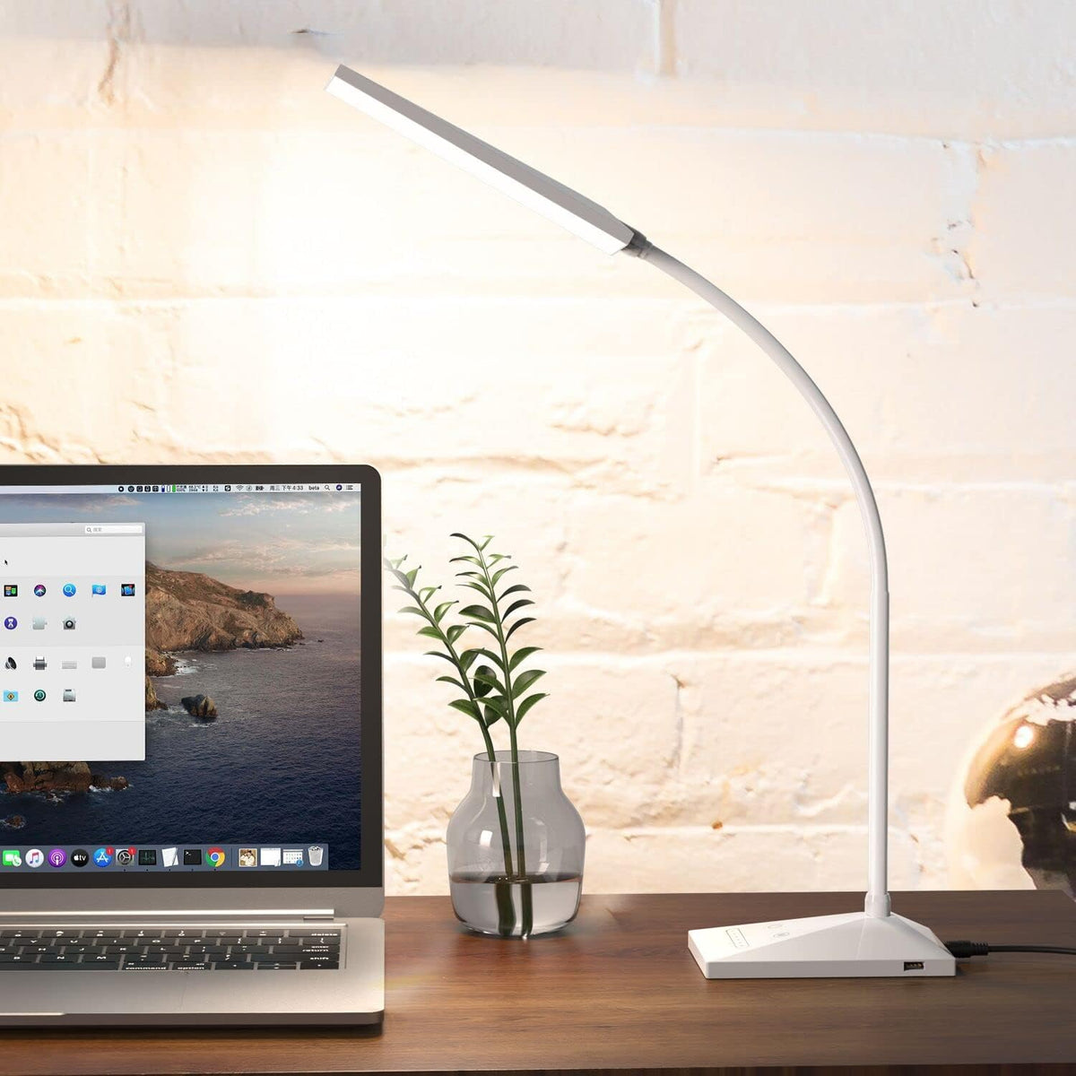 Vansuny Clip on LED Desk Lamp, Eye-Caring USB Reading Light for Home Office