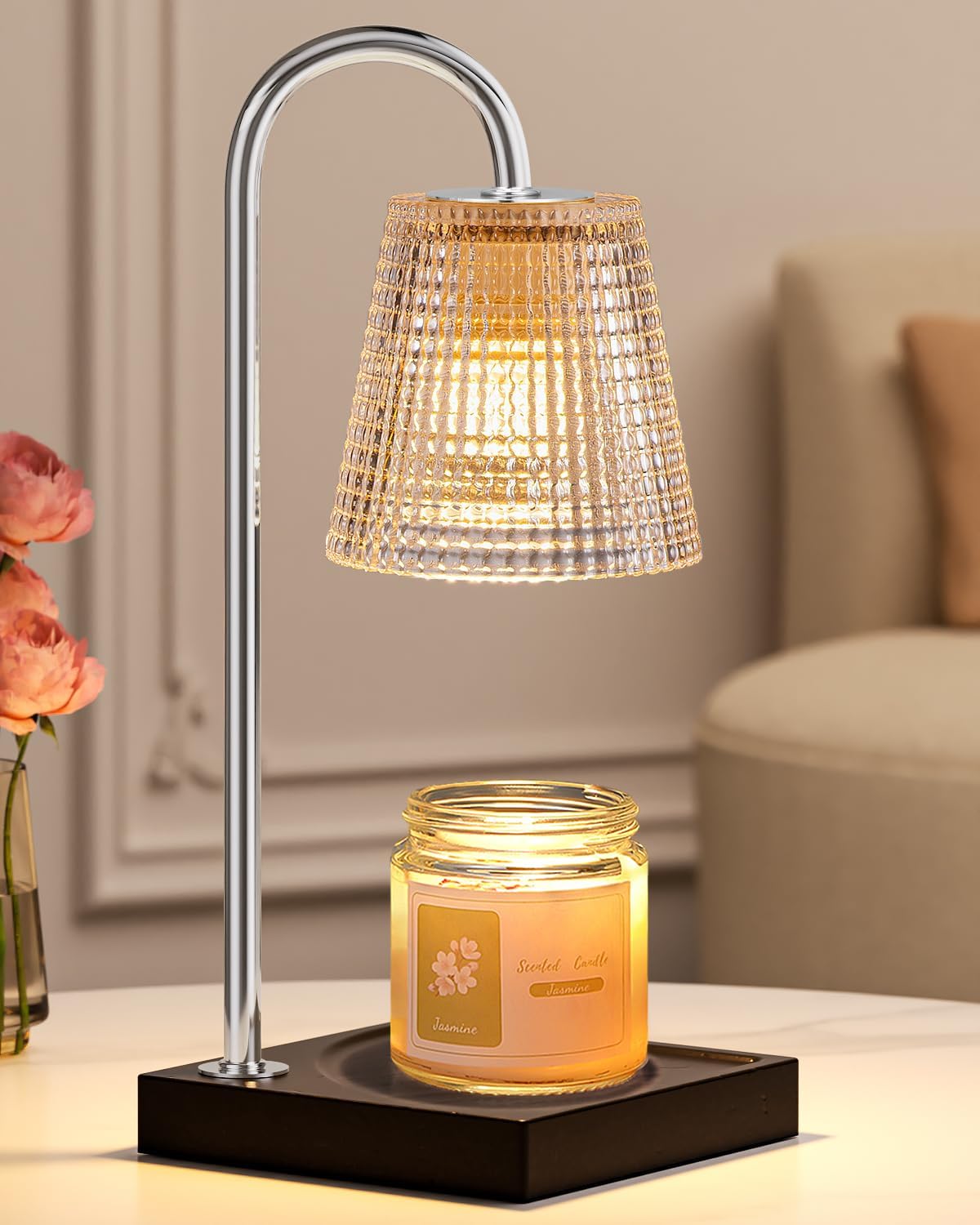 Hong-in Candle Warmer Lamp with Timer, House Warming Gifts New Home Decor | Dimmable & Adjustable Height, Electric Wax Warmer for Scented Wax Jar Candles,Gifts for Women Mom Sister