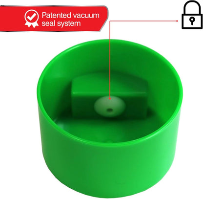 Minivac - 10g to 30 grams Airtight Multi-Use Vacuum Seal Portable Storage Container for Dry Goods, Food, and Herbs - Green Clear
