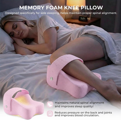 Knee Pillow for Side Sleepers, Alignment Pillow for Side Sleepers, Relief Hip & Sciatica Pain, Nourial Pillow Between Legs for Pregnant Women and Seniors (Grey)