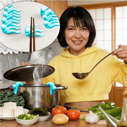 Pot Lid Lifter Fun and Useful Kitchen Gadgets Little Guy Pot Lid Holder Overflow Stopper Little Guy Pot Watcher (Green)