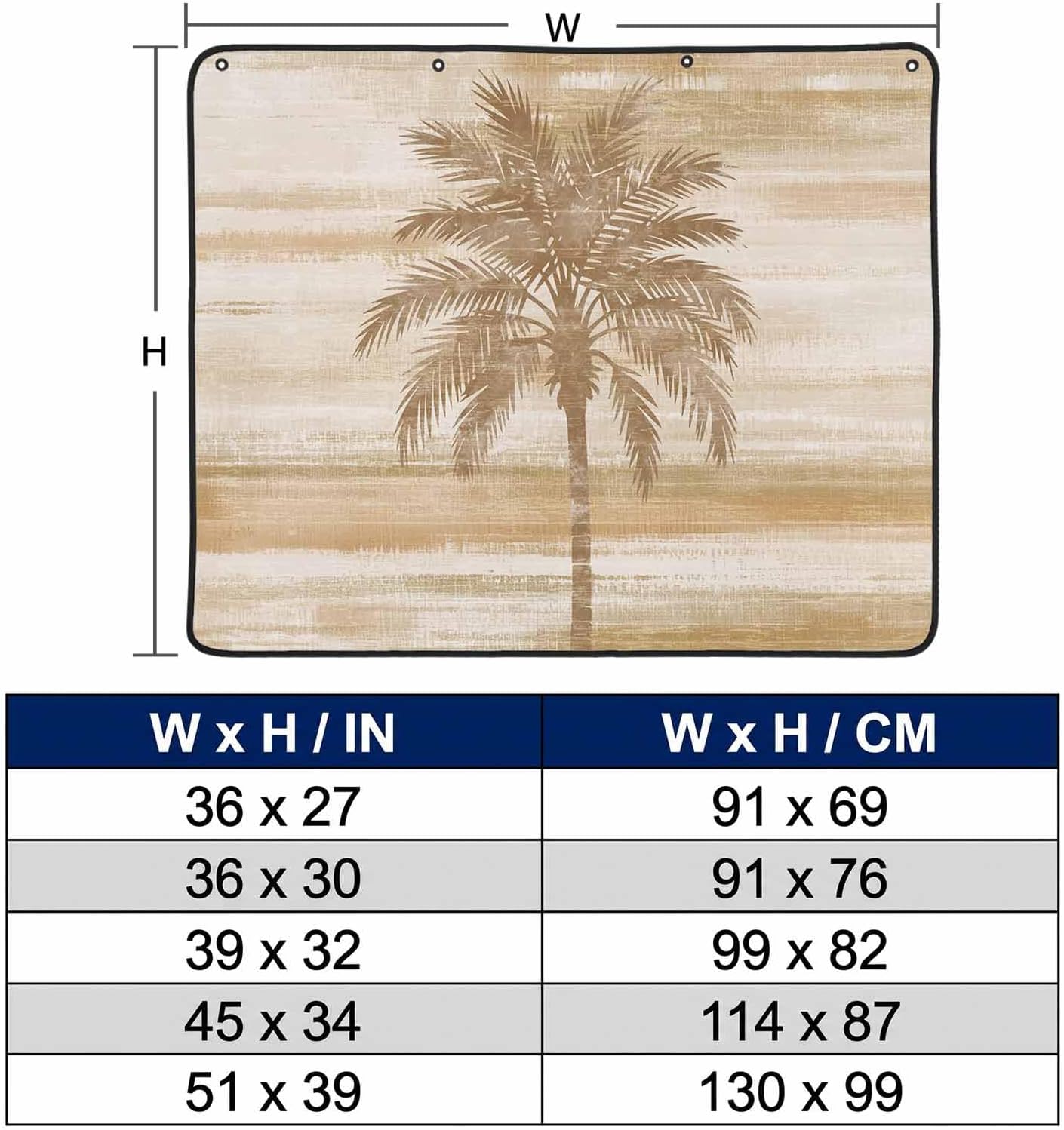 Magnetic Fireplace Cover Beige Summer Palm Tree Fireplace Screen Decorative Tropical Leaves Plant Insulation Fireplace Blocker Save Energy Fireplace Draft Stopper Covers for Living Room 45x34 Inch