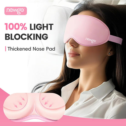 NEWGO 3D Cooling Eye Mask, Weighted Eye Mask for Sleeping, Black