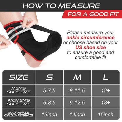 Plantar Fasciitis Night Splint Sock Soft Plantar Fasciitis Brace for Sleeping Achilles Tendonitis Foot Drop Heel Pain - Plantar Fasciitis Relief Night Splint for Women Men Black Small