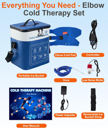 JOBYNA Leakproof Cold Therapy Knee Pad – Compatible Exclusively Ice Therapy Machine, Continuous Circulating Ice Knee Wrap for Post-Surgery Recovery, ACL, Meniscus Tear – No Gel Replacement Pad
