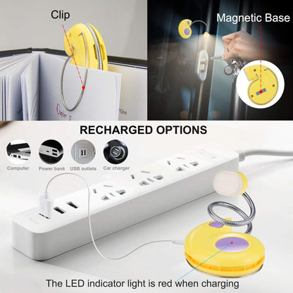 Kids Rechargeable Book Light, Clip on Reading Light for Kid, Kids Reading Lights, Amber Book Light for Reading in Bed, 2 Lighting Modes, Blue Light Blocking, Bookmark Light for Bookworms-Green