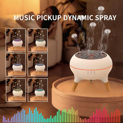 Colorful Flame Fire Diffuser Humidifier, Ultra-Quiet Aroma Essential Oils Aromatherapy Diffusers for Large Room, Bedroom, Office (Timeable, Waterless Auto off-150ml)