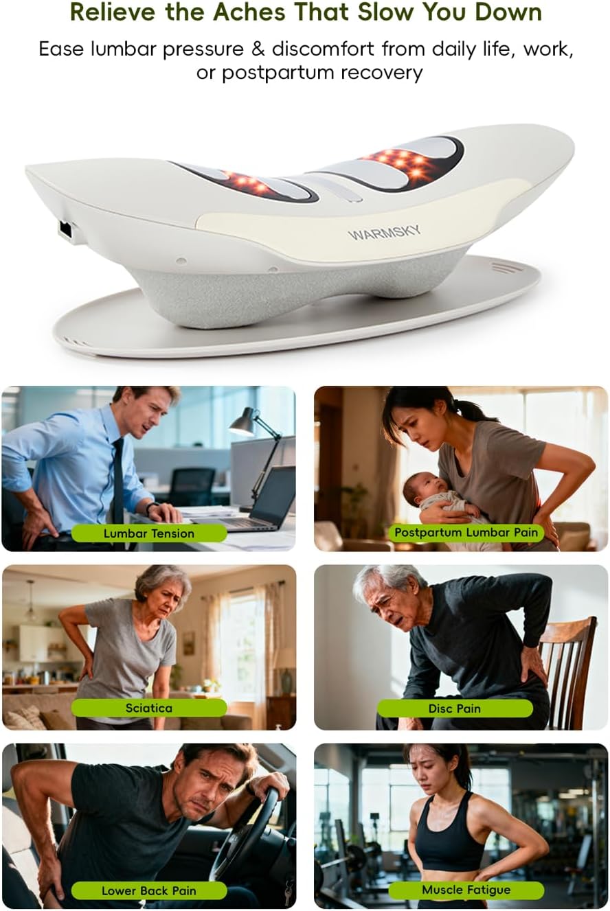 Smart Lower Back Massager with Air Traction
