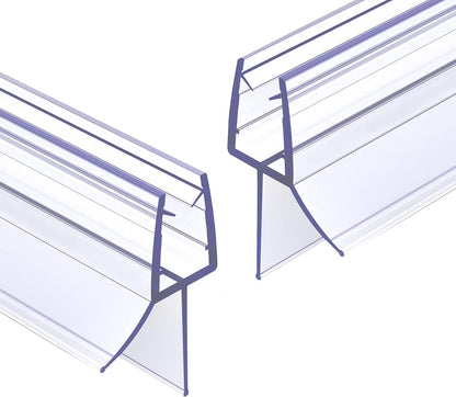 Shower Door Bottom Seal 2-Pack, 36"(914mm) Long PVC Strips with Drip Rail for 5/16"(8mm) Glass Door, Prevent Water from Spilling and Keeps The Room Clean