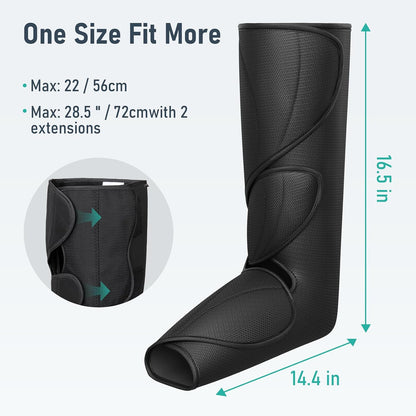 QUINEAR Leg Massager with Heat, Compression Device for Legs, Heated Compression Boots Foot Calf Massage Machine Foot and Leg Pumps Massager