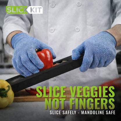 Superior ANSI A6 Cut Resistant Gloves, 100% Food Safe‘BLUE’,Large | Cutting Glove for Chefs & Butchers, Mandoline Oyster Shucking Gloves, Cut Proof Gloves with Premium Comfort & Dexterity