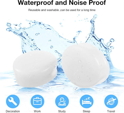 Frienda 21 Pairs Silicone Ear Plugs for Sleeping,Blue, Orange, Rose Red