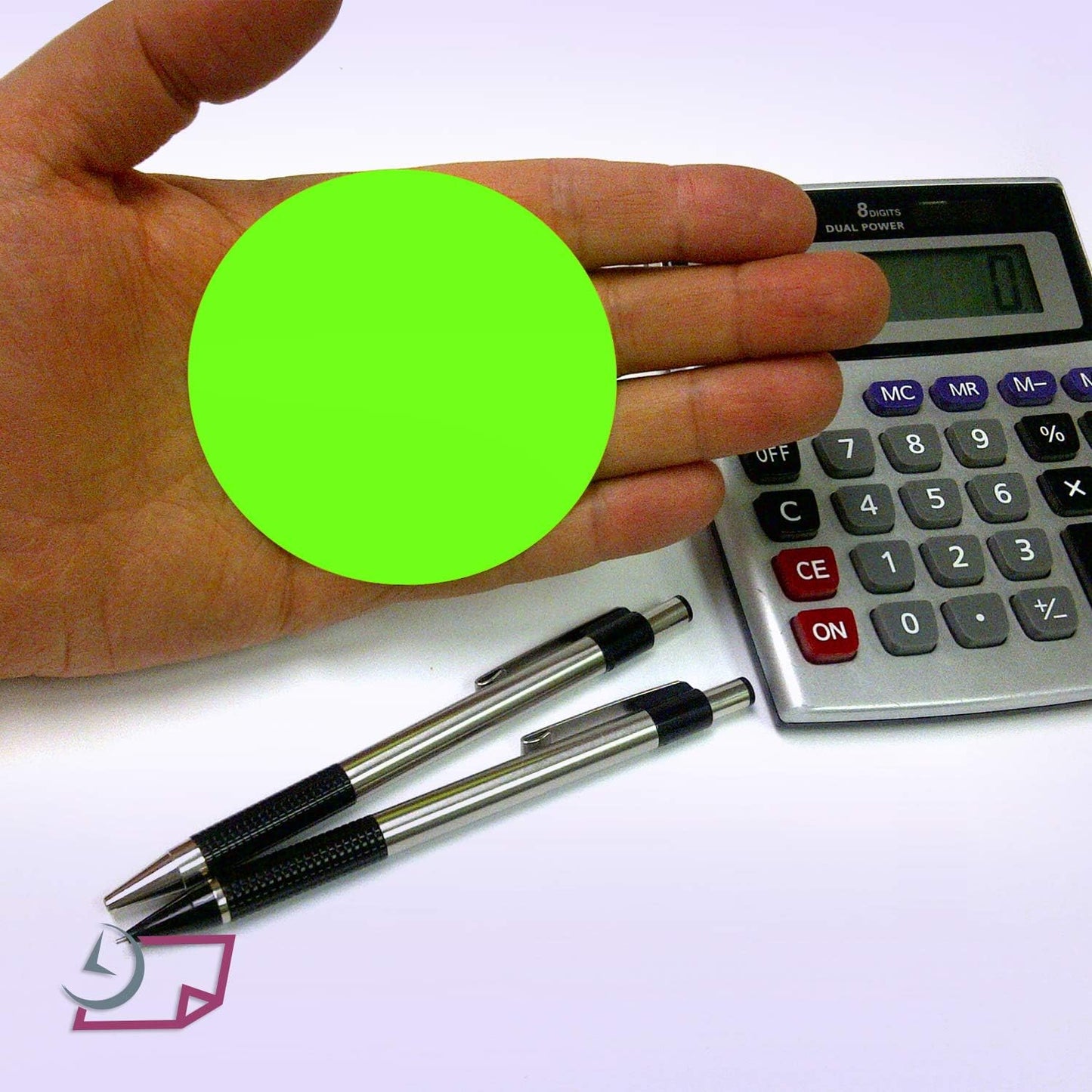 Blank Color Coding Stickers, Writable Surface â€“ 500 Permanent Labels per Roll (Yellow Fluorescent, 1.5" Circle)
