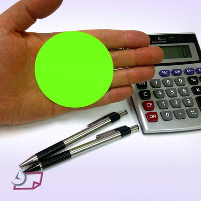 Blank Color Coding Stickers, Writable Surface â€“ 500 Permanent Labels per Roll (Yellow Fluorescent, 1.5" Circle)