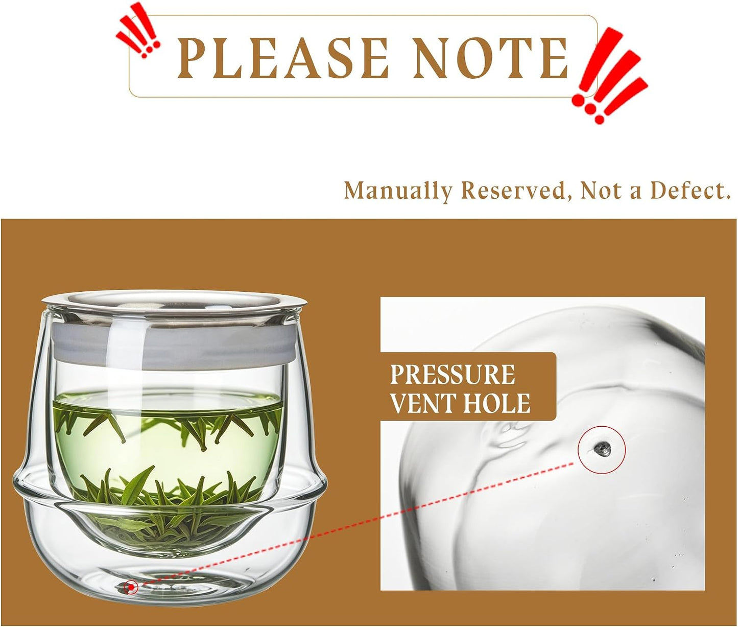 Double-Layer Insulation Glass Teapot with Infuser 12OZ | Tea Infuser Bottle for Loose Leaf Tea, Portable Tea Maker,Travel Tea Mug, Hot Tea Tumbler, Office & Home & camping