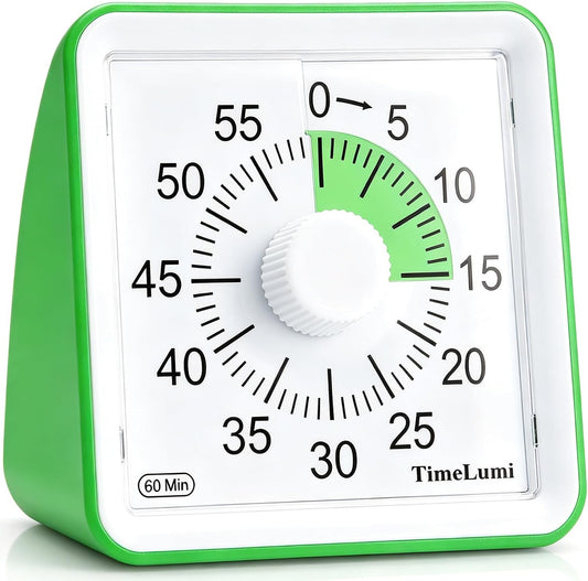 60-Minute Visual Timer for Kids, Management Classroom Timer, Green