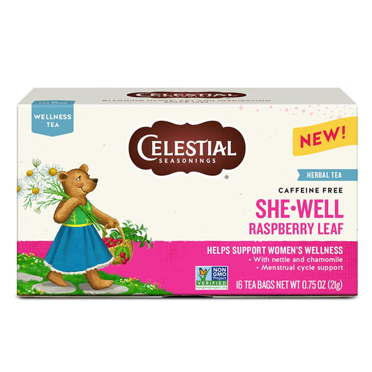 Celestial Seasonings Everyday Wellness Tea Variety Pack, Caffeine Free, 16 Tea Bags Box
