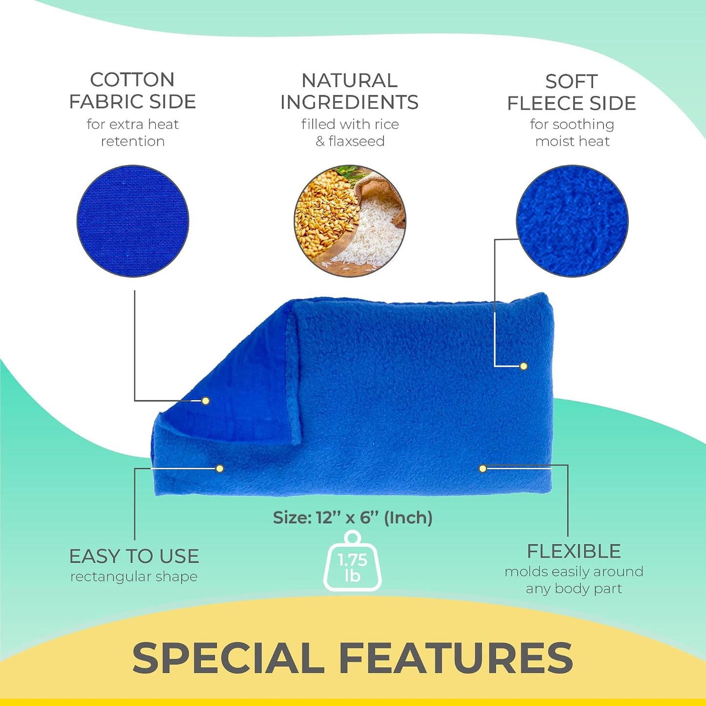 My Heating Pad Microwave Heating Pad - Moist Microwavable Heating Pads for Joints and Muscles Relief - Microwave Hot Pack Heat Pad for Cramps - Chilled or Heated Pad Therapy - Purple Unscented