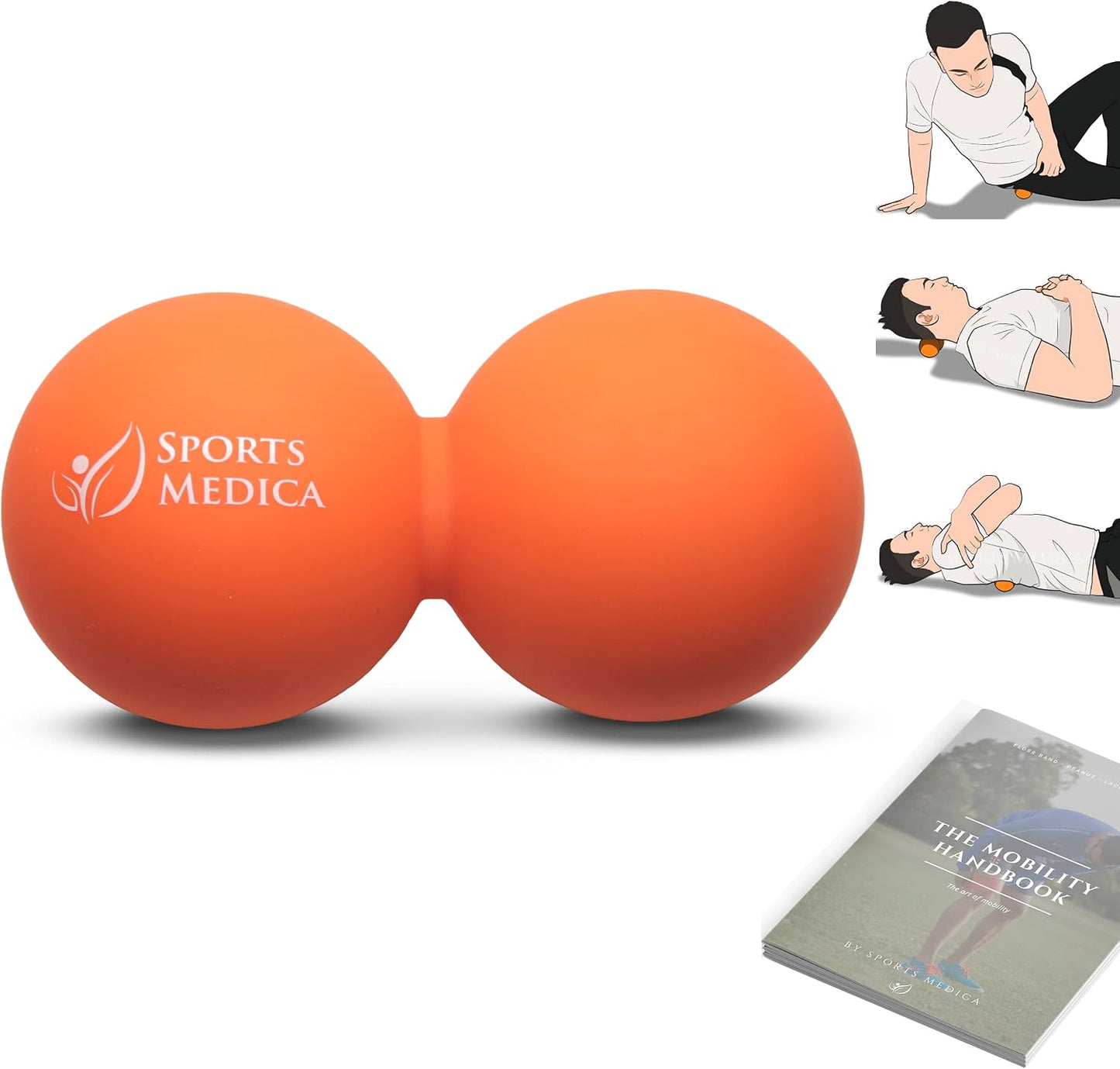 Lacrosse Ball for Myofascial Release, Trigger Point Massage Therapy | Best For Neck & Shoulder Pain, Video Series & eHandbook Included
