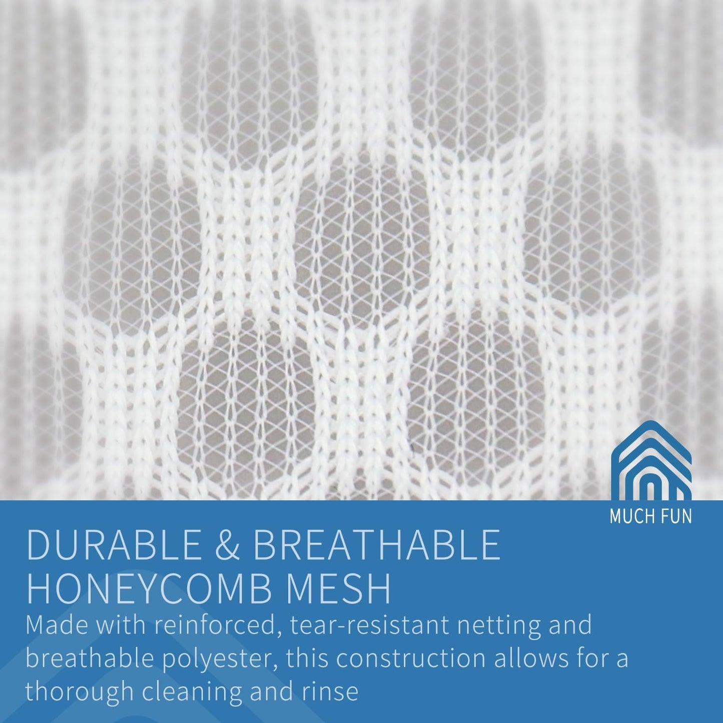 Muchfun 3Pcs Shoes Washing Machine Bag, Honeycomb Mesh Laundry Bags | for Sneaker Cleaning 8 x 8 x 15 Inches