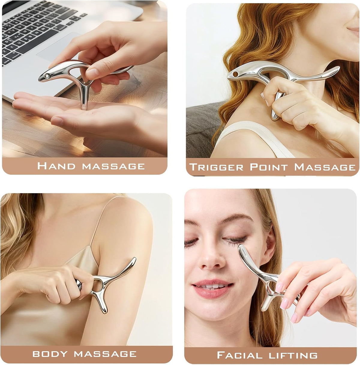 BYYDDIY Gua Sha Trigger Point Massage Tool -Thumb Protector,Deep Tissue Massage,Muscle Scraper Tool (T)