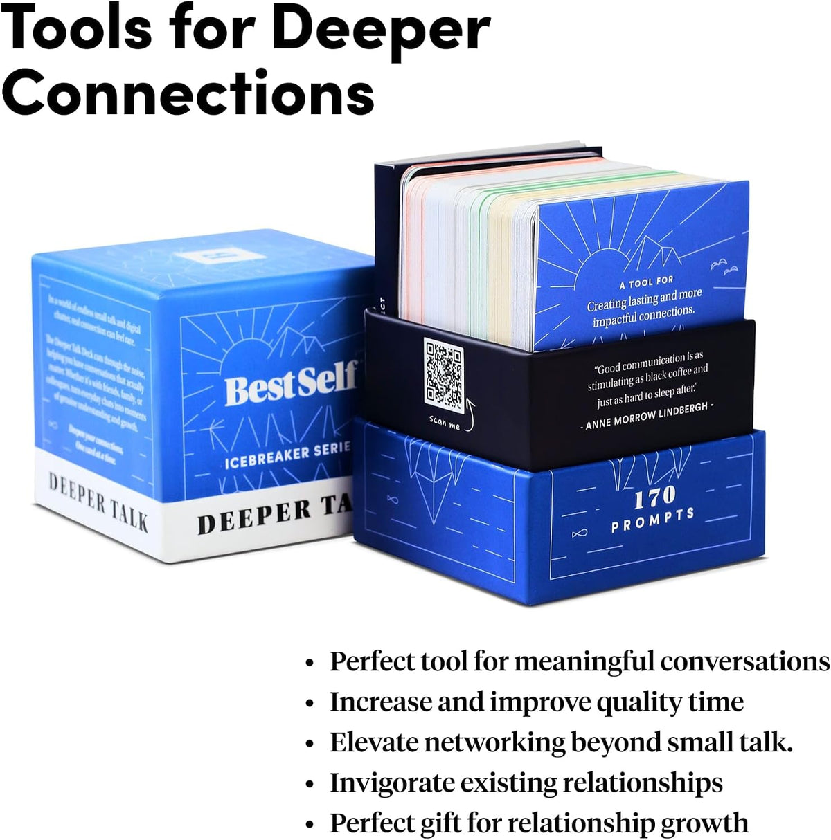 BestSelf Icebreaker Deck – 170 Ice Breaker Cards for Adults, Work & Groups
