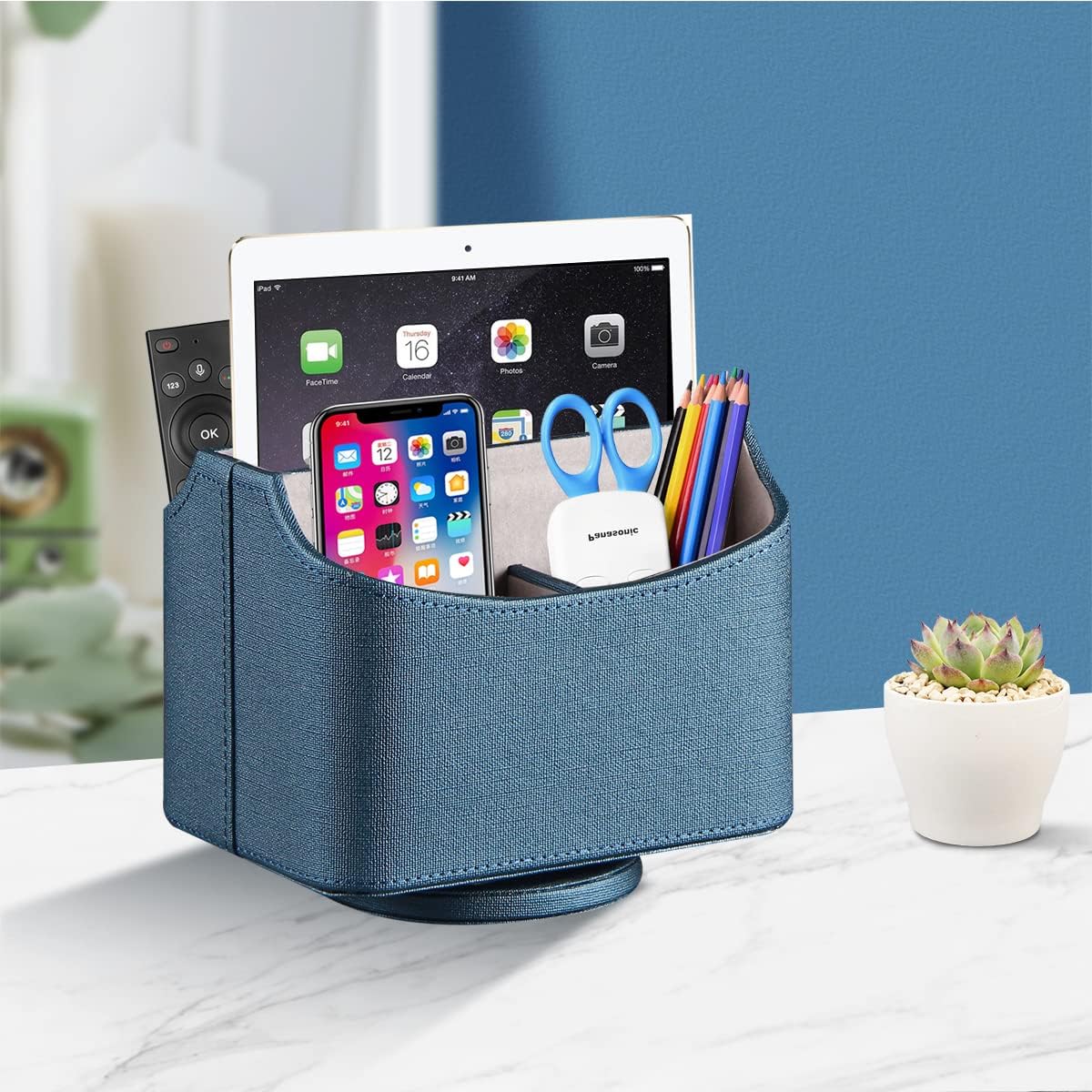 360° Rotatable Remote Control Holder,TV Remote Caddy for Nightstand Table