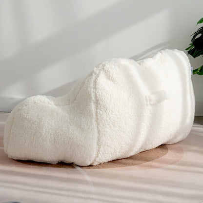 Reading Pillow for Kids/Teens/Adults, Bed Rest Wedge Backrest Pillows for Sitting in Bed with Arms Back Support for Watching TV/Gaming/Relaxing, Dorm Essentials, Ivory