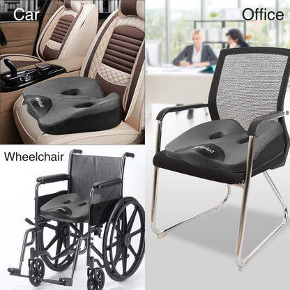 LOUTYTUO Seat Cushion Pillow,100% Memory Foam and Washable Cover,for Office Chair,Car Seat and Wheelchair, Soft Support Seat Cushion