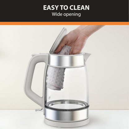 KRUPS Smart Temp Electric Kettle: 1.7L Capacity, 5 Precise Temperature Settings, Digital Display, Cool-Touch Exterior, Cordless Design for Tea and Coffee Lovers