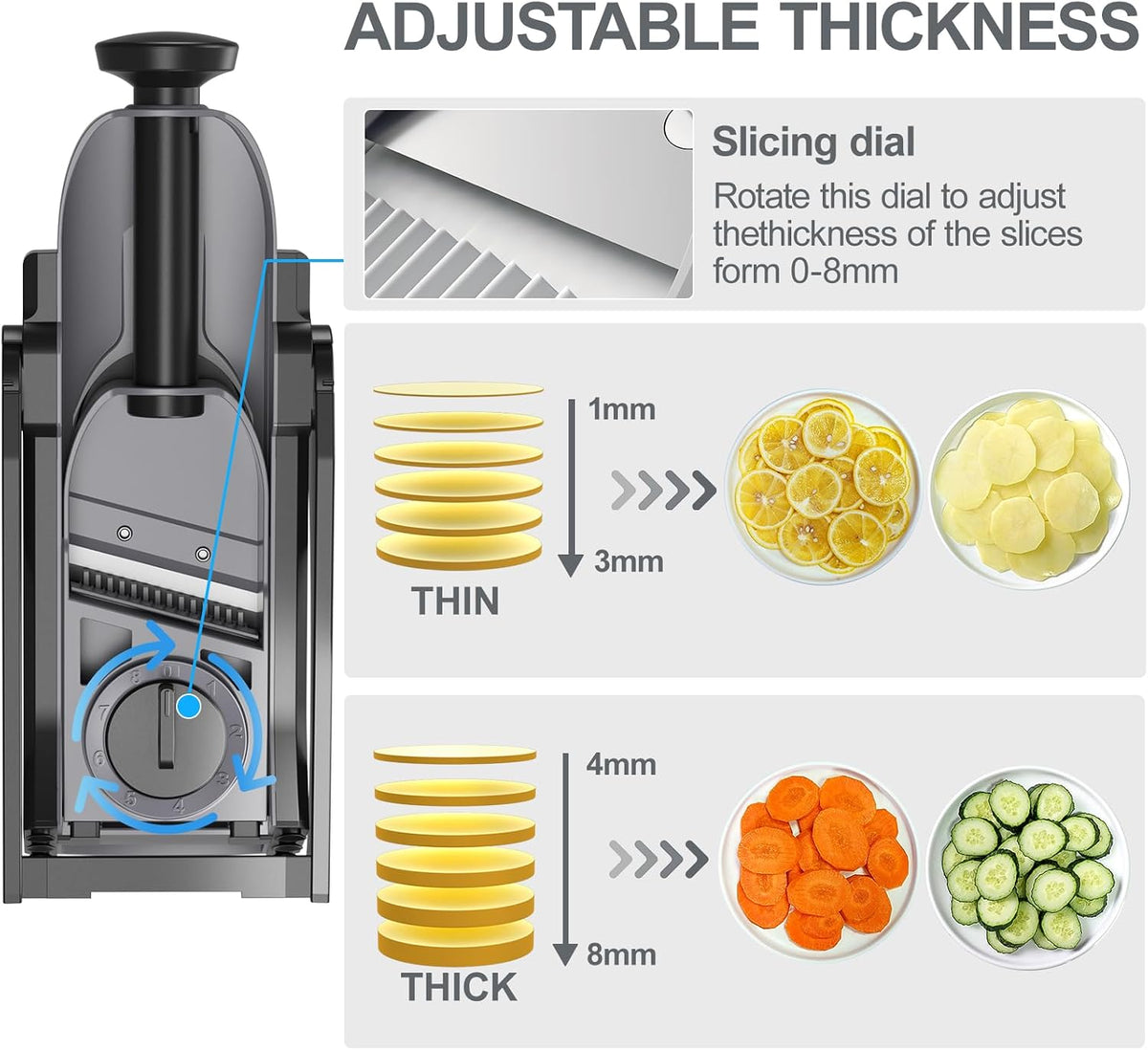Safe Mandoline Slicer for Kitchen, Potato Slicer for Chips,Vegetable Cutter