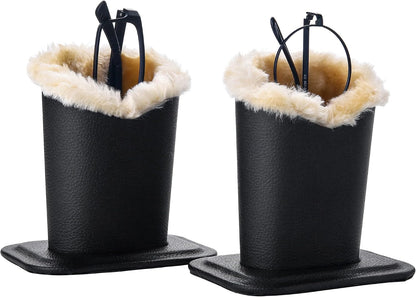 Plush Lined Eyeglasses Holder,Glasses Storage Organizer for Desk, Nightstand, Office,Eyewear Display Case,2 Packs