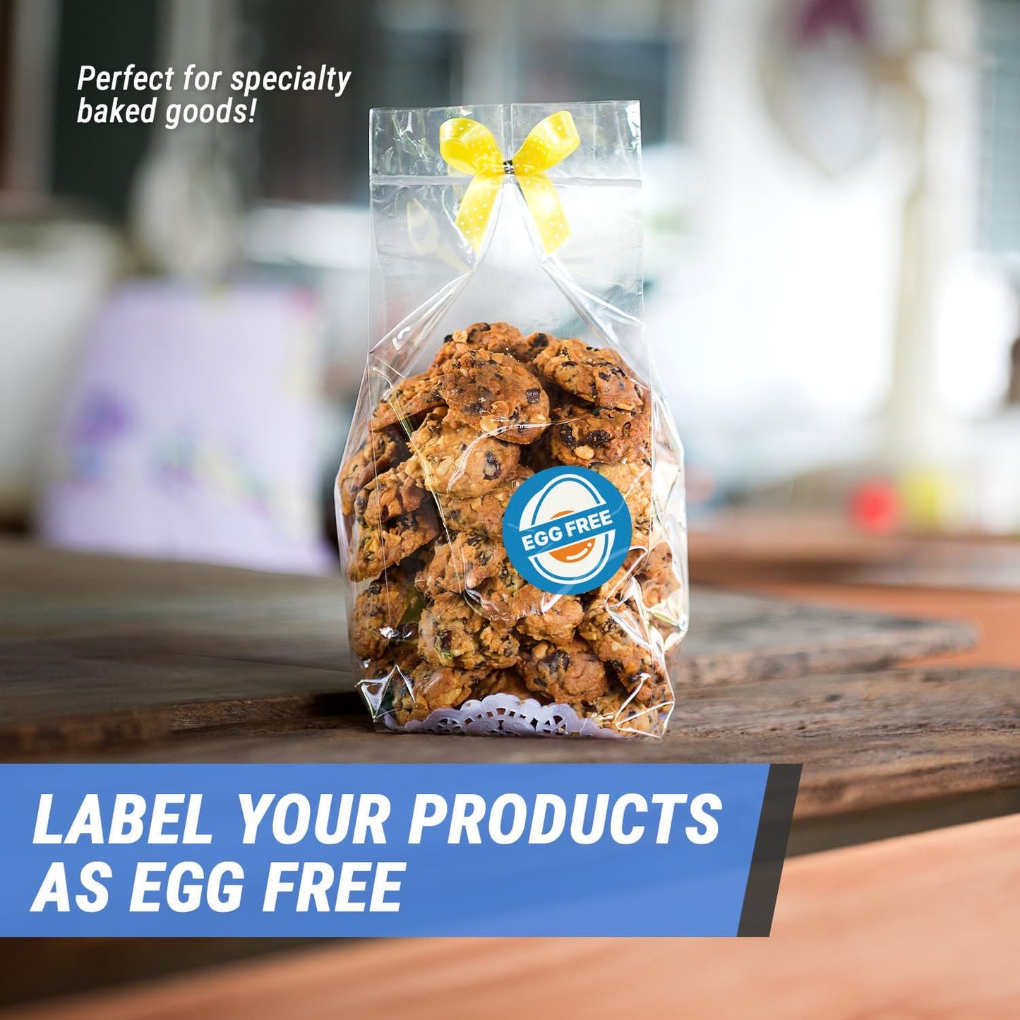 Dairy Free Food Labels Stickers - 1.5" Round Food Allergy Warning Meal Choice Label Stickers for Restaurant Deli Grocery Store Food Packaging, Strong Adhesive & Easy Peel (300 Labels on Sheet)
