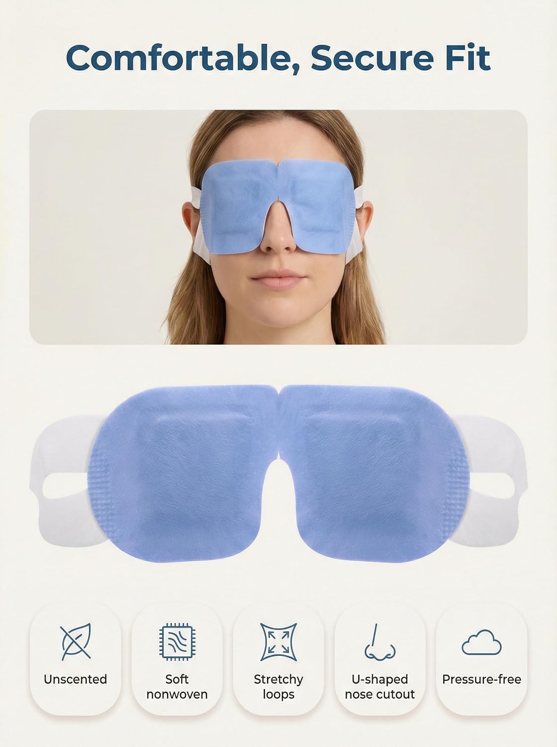 16 Pack Self-Heating Steam Eye Mask, Moist Warm Compress for Stye, FSA&HSA | Disposable Unscented Dry Eye Pads, Heated Eye Masks, Travel Essentials, Spa, Self-Care Eye Care Relaxation Gift