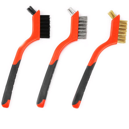 3pcs Nylon Cleaning Brushes Small Wire Brush Set for Cleaning Rust Removal in Holes