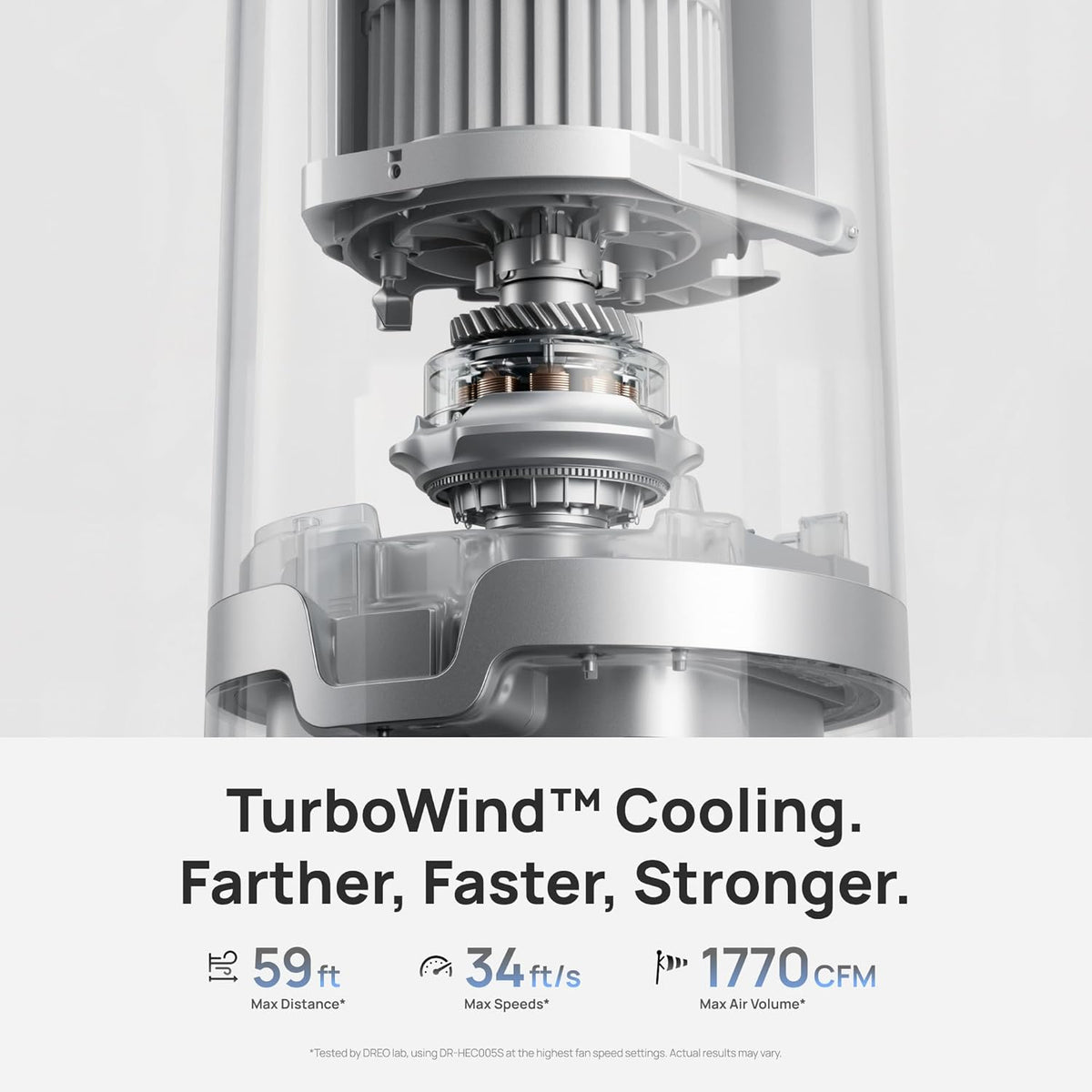 DREO TurboCool Misting Fan 765S, Fans that Blow Cold Air, 10°F Cooling Fan