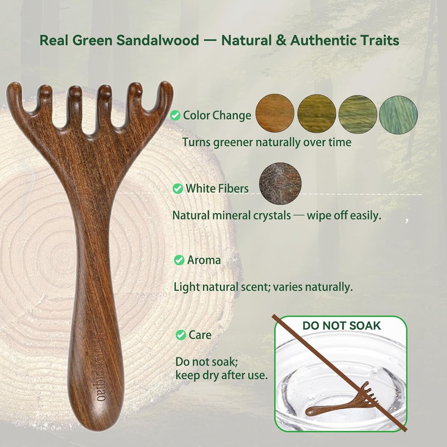 Wood Therapy Massage Tools – Wooden Manual Guasha Tool, Handheld Body & Scalp Massager, Trigger Point Scraper, Reflexology & Lymphatic Drainage Inspired Wooden Massage Tool for Face, Neck, Back & Legs