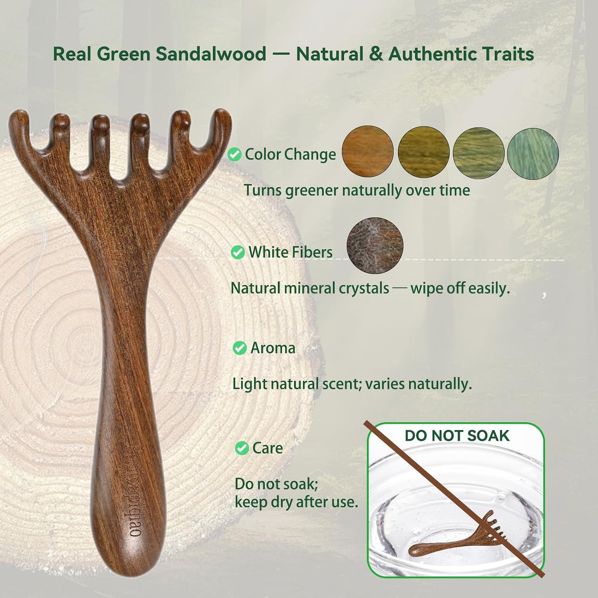 Wood Therapy Massage Tools – Wooden Manual Guasha Tool, Handheld Body & Scalp Massager, Trigger Point Scraper, Reflexology & Lymphatic Drainage Inspired Wooden Massage Tool for Face, Neck, Back & Legs