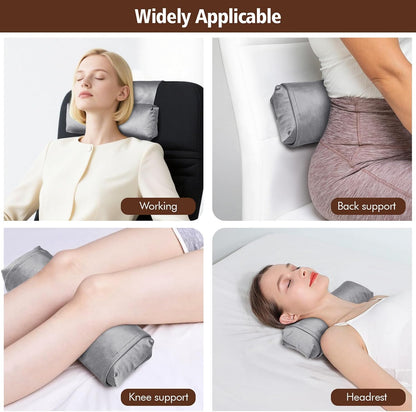 WdFour Velvet Neck & Head Pillow for Recliner Chair, Small Ergonomic Cervical Support Pillow for Home, Office and Travel, Non-Slip Cushion for Tension Relief & Shoulder Comfort (Chocolate)