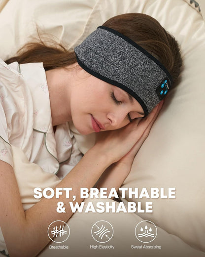 Sleep Headphones Bluetooth Headband,Sleeping Headphones Sports Headband, Long Time Play Sleeping Headsets with Built in Speakers Perfect for Workout,Running,Yoga