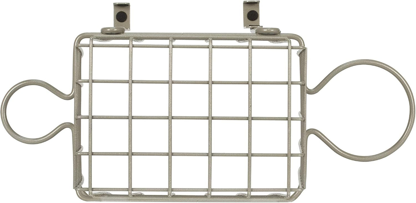 Spectrum Grid Over the Cabinet Styling Station (Satin Nickel) - Tall Bathroom & Under Sink Organizer for Hair Dryer, Beauty Tools, Accessories, & Home Essentials