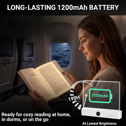 30 LED Book Light for Reading at Night in Bed, Rechargeable Book Page Light, 3 Color Temperatures, Stepless Dimming, 1-99 Min Timer, 2-in-1 Reading Light Light & Night Light, Gift for Readers White