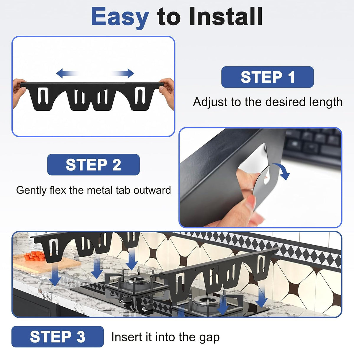 Stove Gap Covers Stainless Steel, Stove Gap Guard Between Stove and Counter