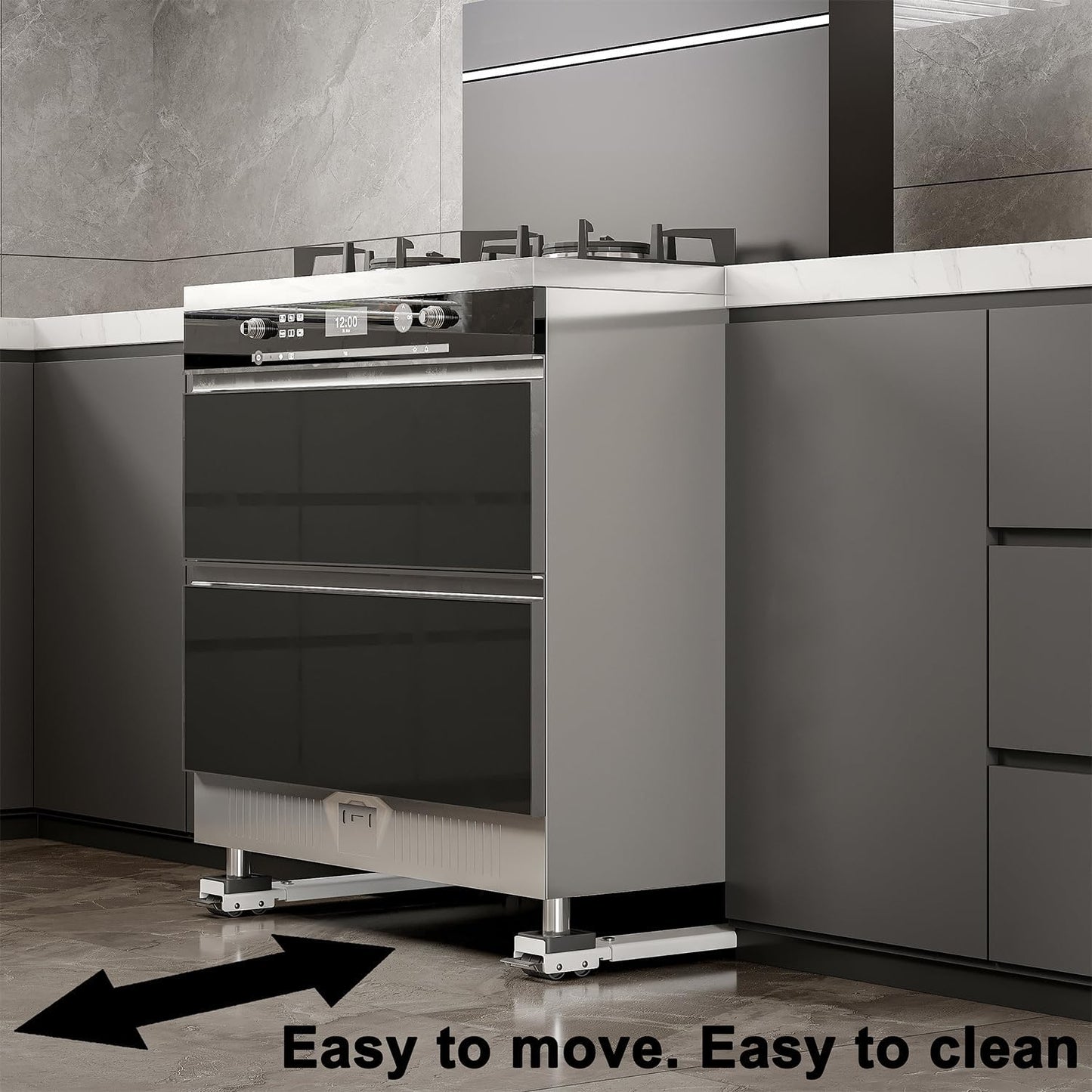 Appliance Rollers Heavy Duty 20-32in New Generation Extendable Appliance Rollers Anti Slip Mobile Washing Machine Base Easily Move Dryers, Refrigerators, Furniture (White)