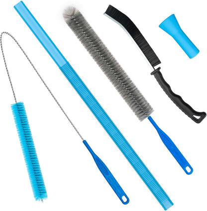 4 Pieces Dryer Vent Cleaner Kit‌ with ‌Lint Brush‌ – Professional ‌Dryer Vent Brush‌, ‌Flexible Cleaning Tools‌ for ‌Lint Trap‌, ‌Appliance Brush‌ & ‌Dryer Filter‌ Gray