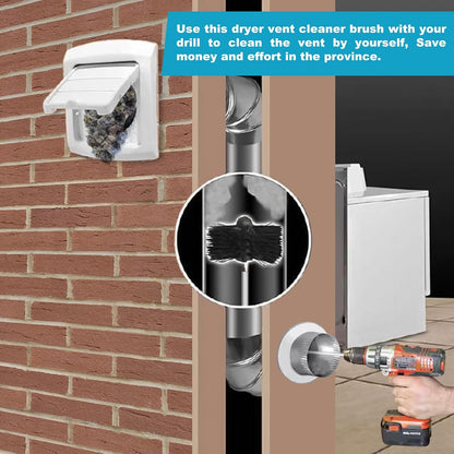 Sealegend 40Ft Dryer Vent Cleaner Kit Flexible Lint Remover | Upgraded Quick-Snap Brush with Drill Attachment for Easy to Use, Deep Clean, Lint Removal, Easy DIY Assembly, Home Essential