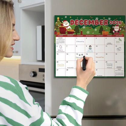 2026-2027 Magnetic Calendar for Refrigerator, Apr 2026-Dec 2027 | 21-Month Fridge Calendar 2026-2027 for Home Planning, Scheduling and Easy Organization, Greenery